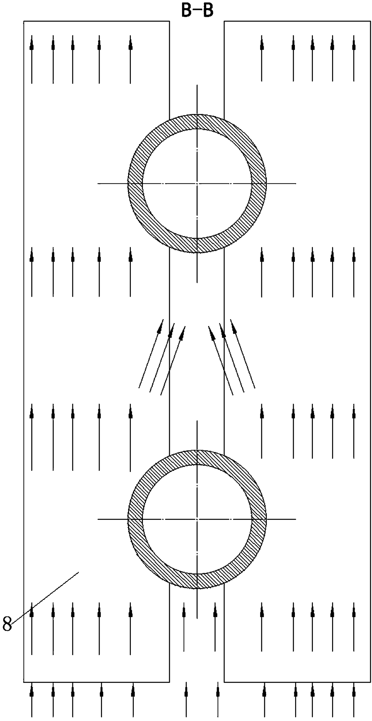 Flue gas deep cooler for achieving gas-liquid-solid condensation and absorbing and restraining low-temperature corrosion