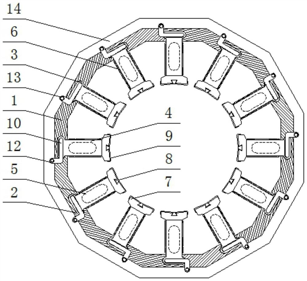 Stator structure for solving motor resonance