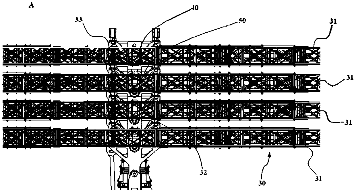 Automatic arraying control device of log-periodic antenna array and arraying method thereof