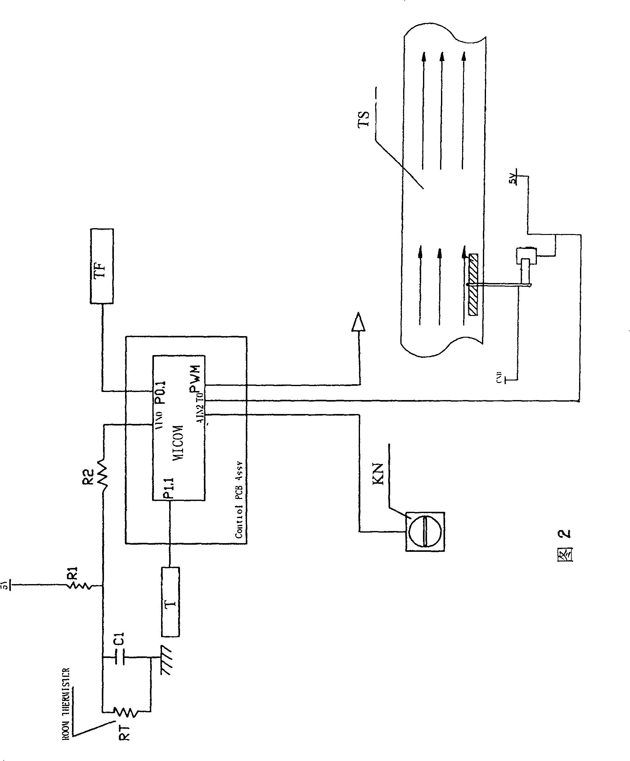 Shake-proof room temperature control device and control method thereof