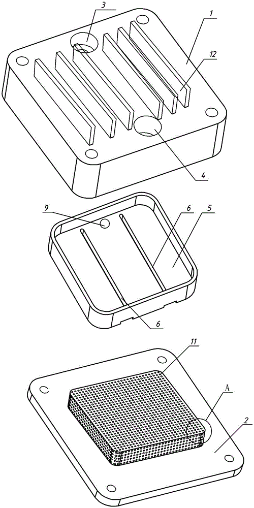 Dual-channel water-cooling and air-cooling hybrid structure of computer cpu