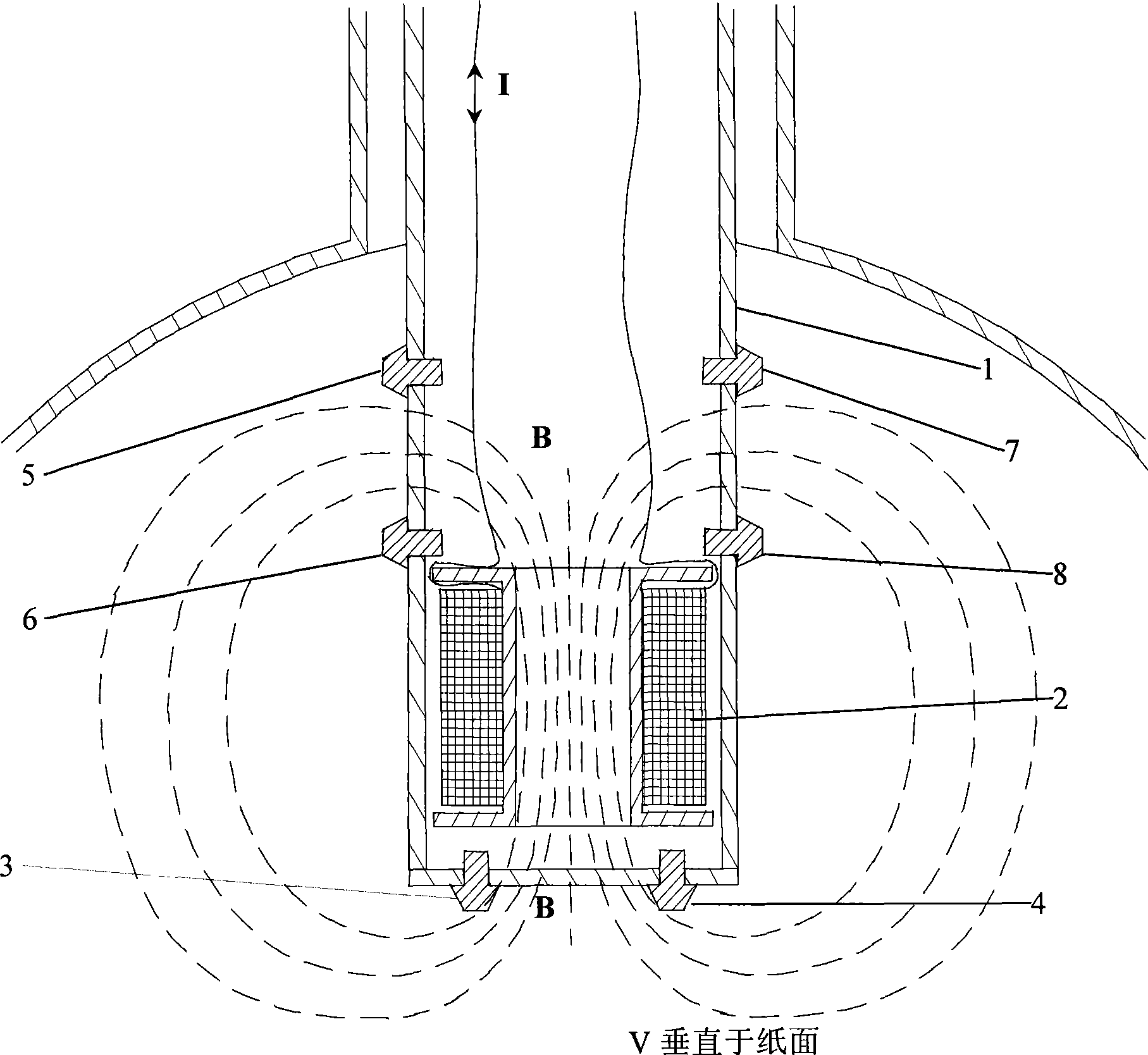 Multi-electrode insertion type electromagnetic flowmeter sensor