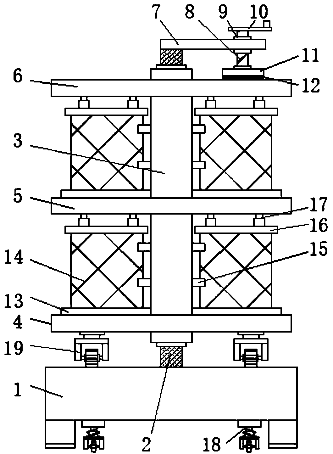 Tile comprehensive displaying device for industrial design