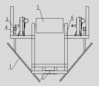 Large-breadth partition soil scraping and pressing profiling device