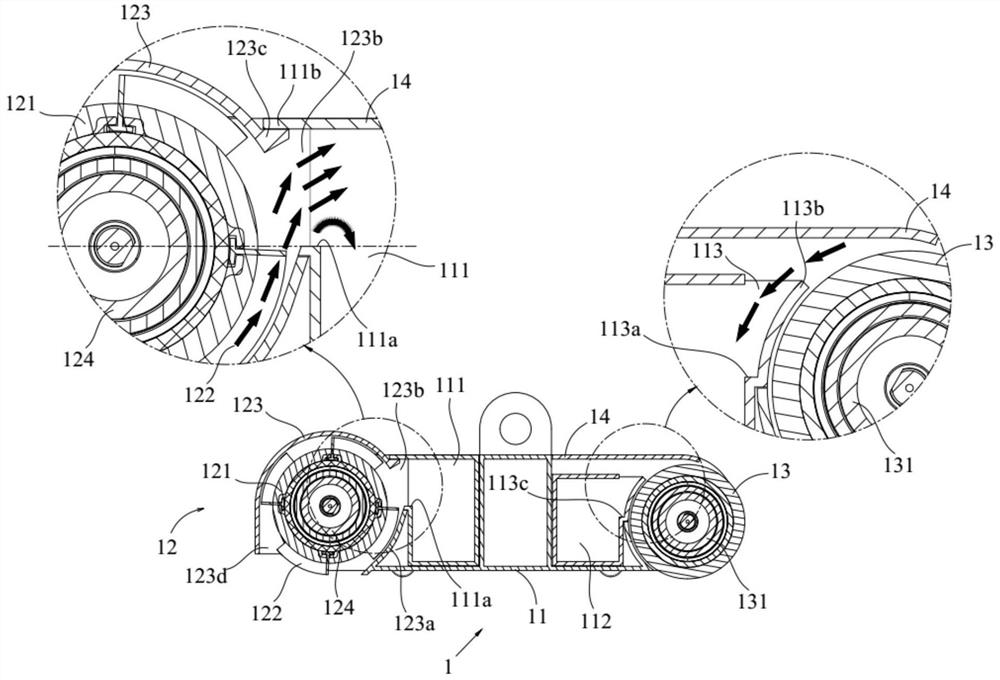 Sweeping and mopping integrated device and scrubber with same