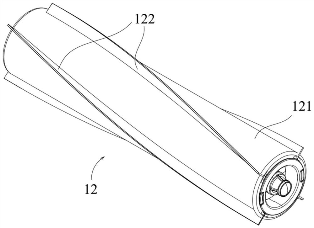 Sweeping and mopping integrated device and scrubber with same