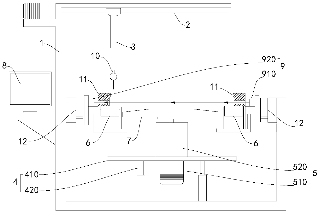 Device for detecting inclination angle and flatness of conical surface of diaphragm spring