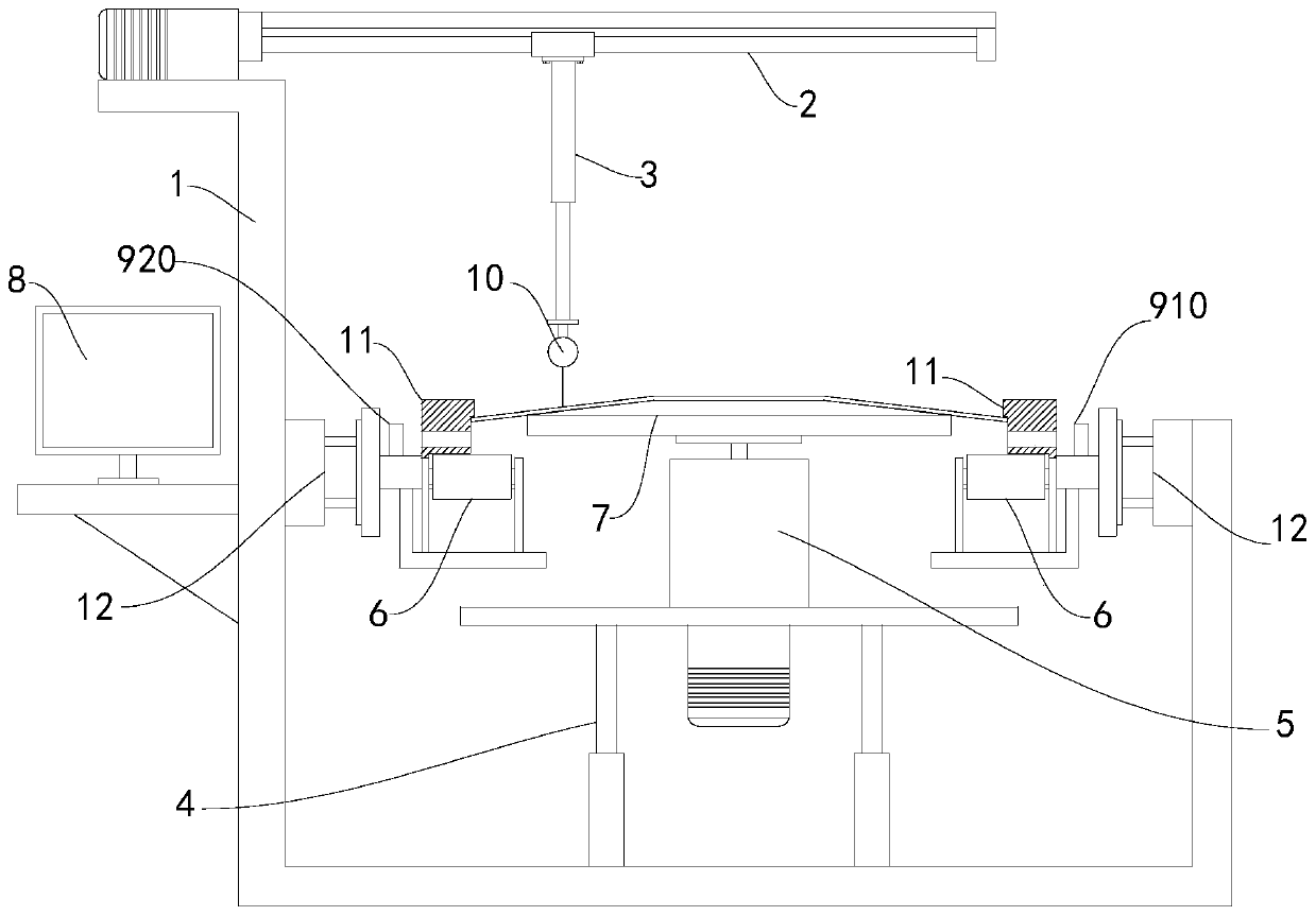 Device for detecting inclination angle and flatness of conical surface of diaphragm spring