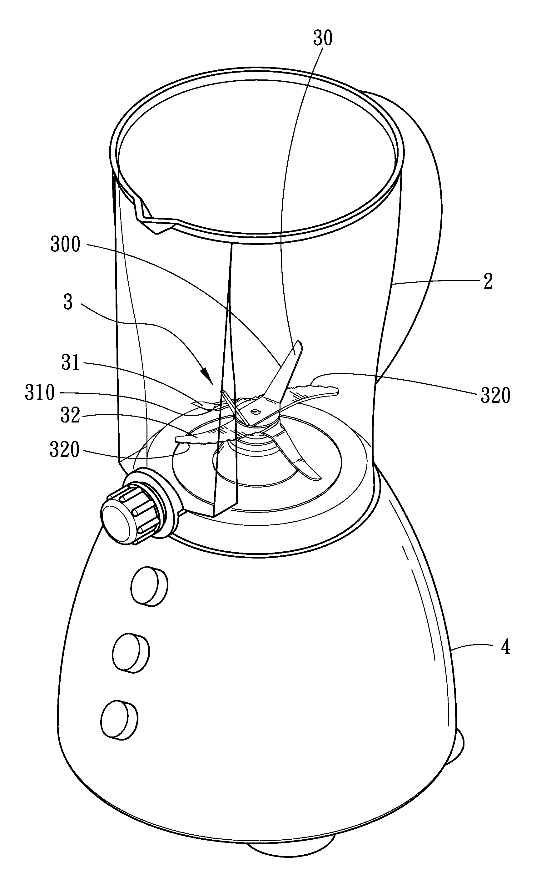 Knife of a blender