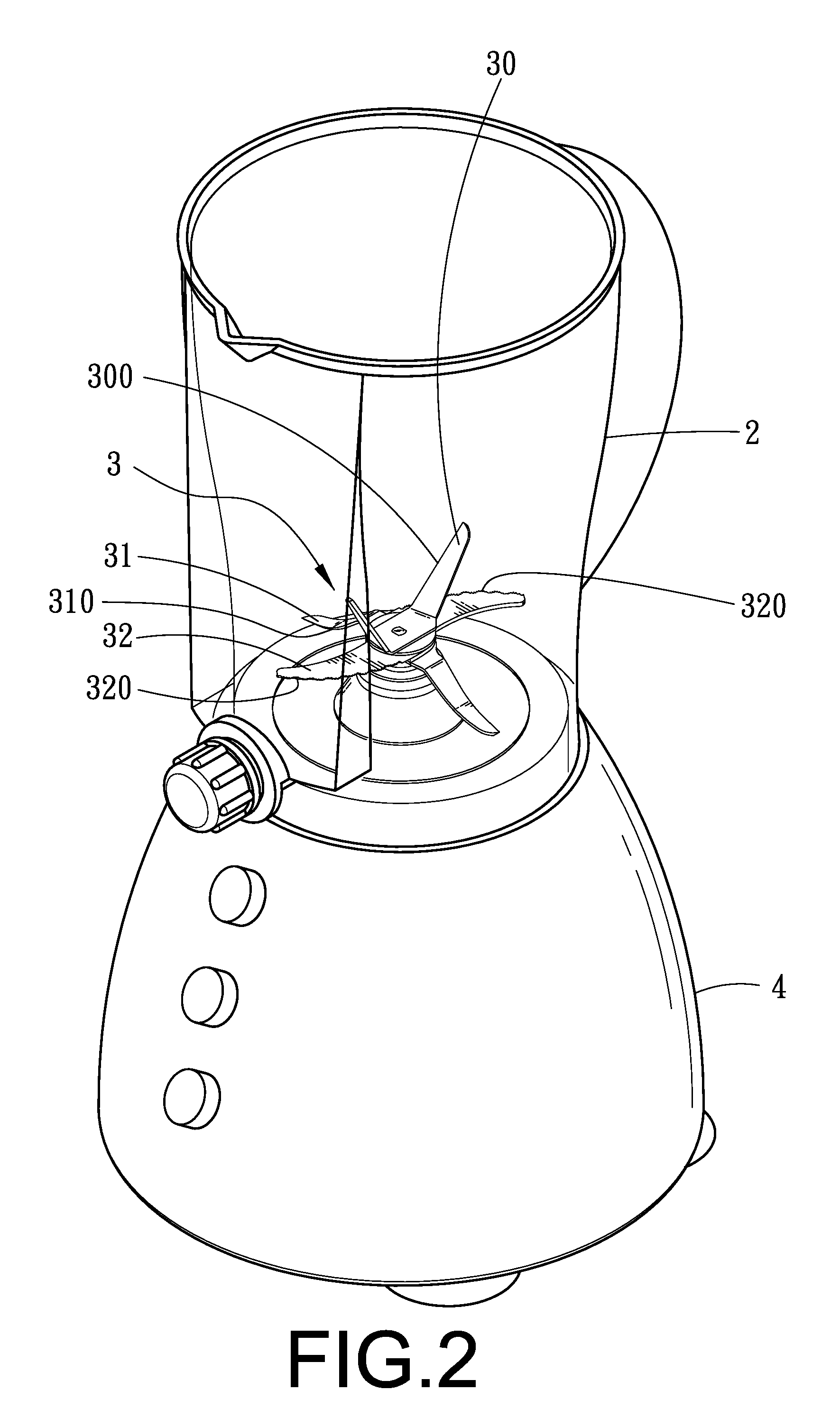 Knife of a blender