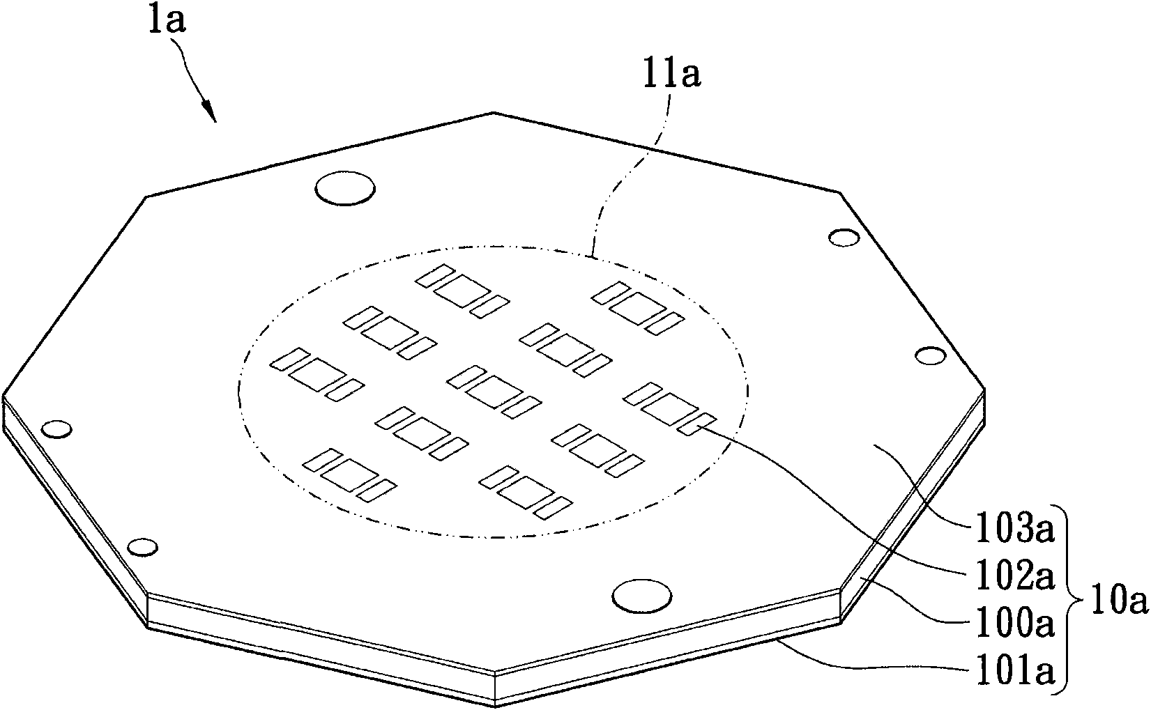 Light-emitting diode packing structure of forming filling type convex lens and manufacturing method thereof