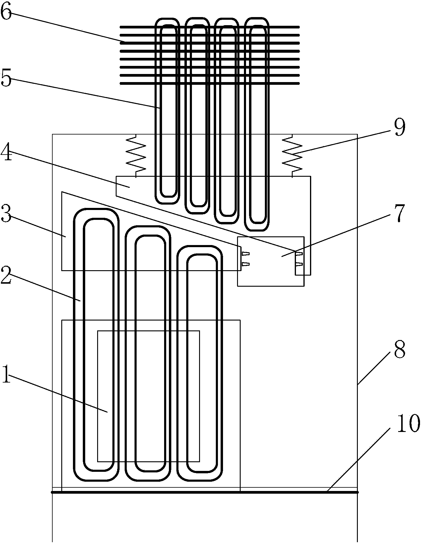 Heat tube cooling system and power equipment