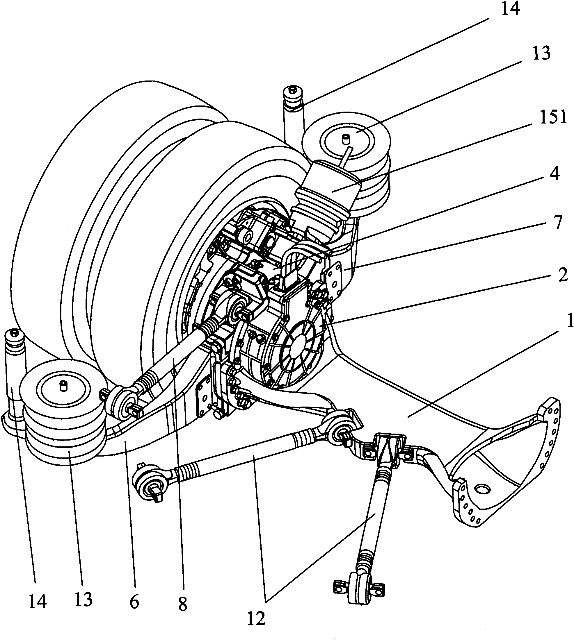 Wheel-side drive axle