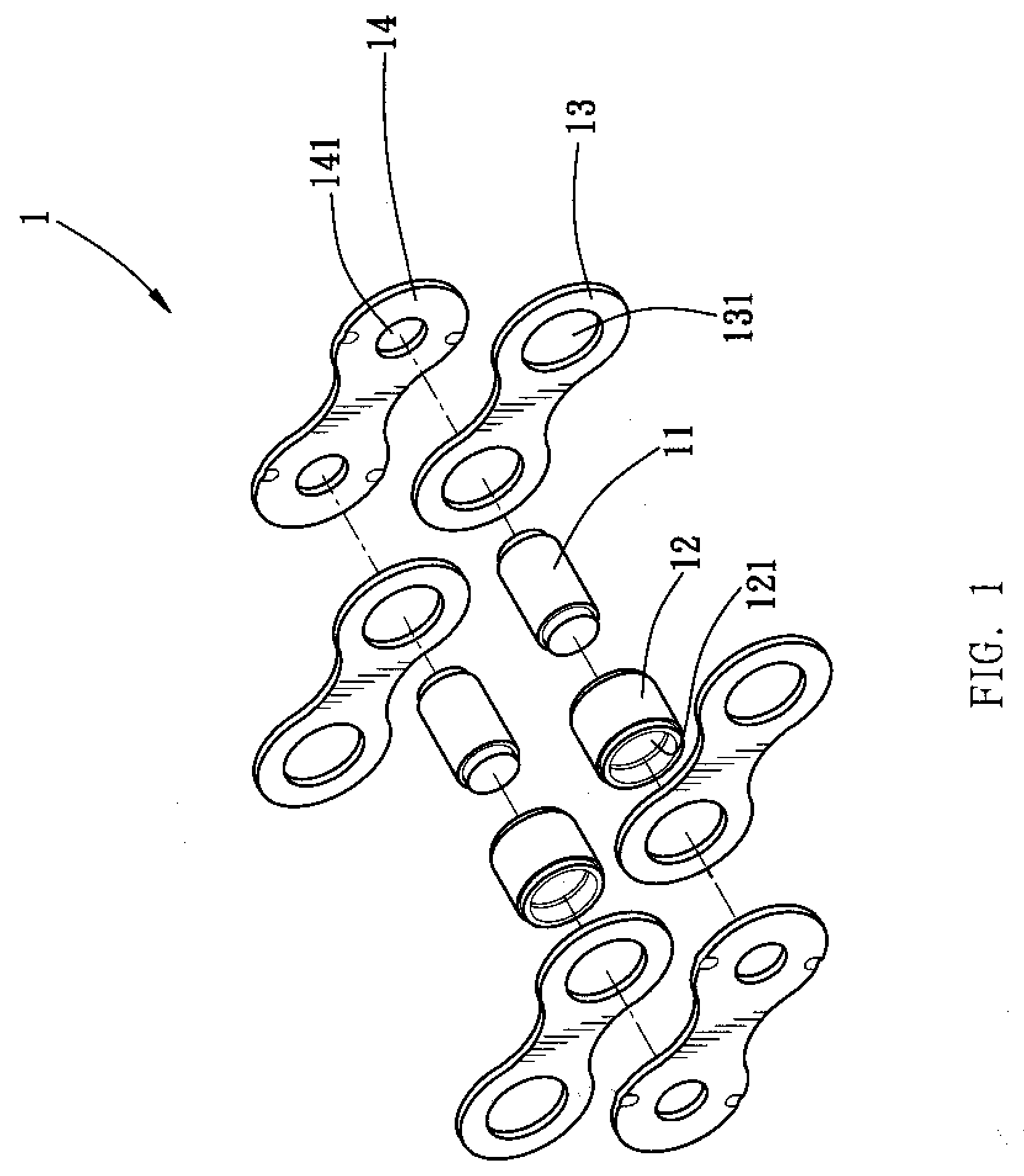 Flexibile bicycle chain