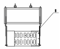 Integral side-draw machine cabinet