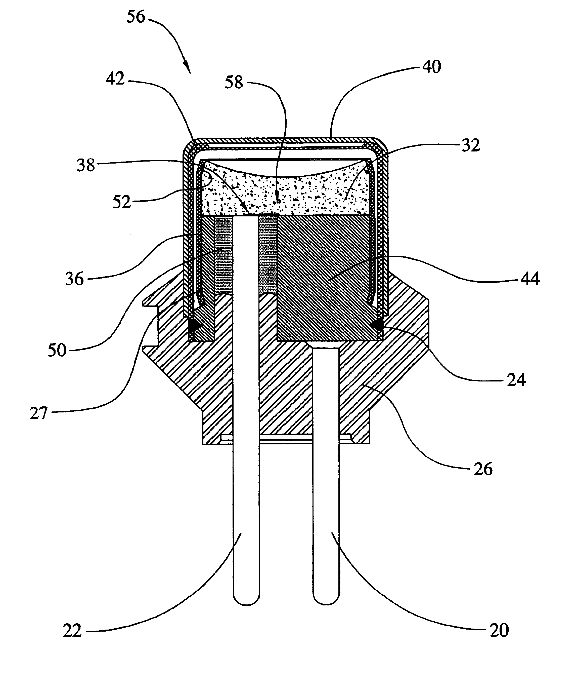 Initiator with an internal sleeve retaining a pyrotechnic charge and methods of making same