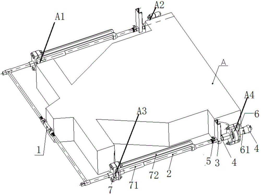 Airplane hanging point position detection device