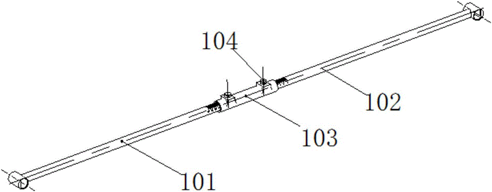 Airplane hanging point position detection device