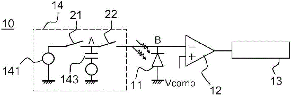 Electronic charge injection circuit for radiation detector