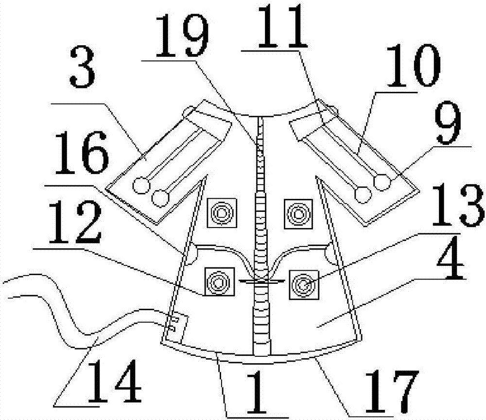 Intelligent vest with massage function