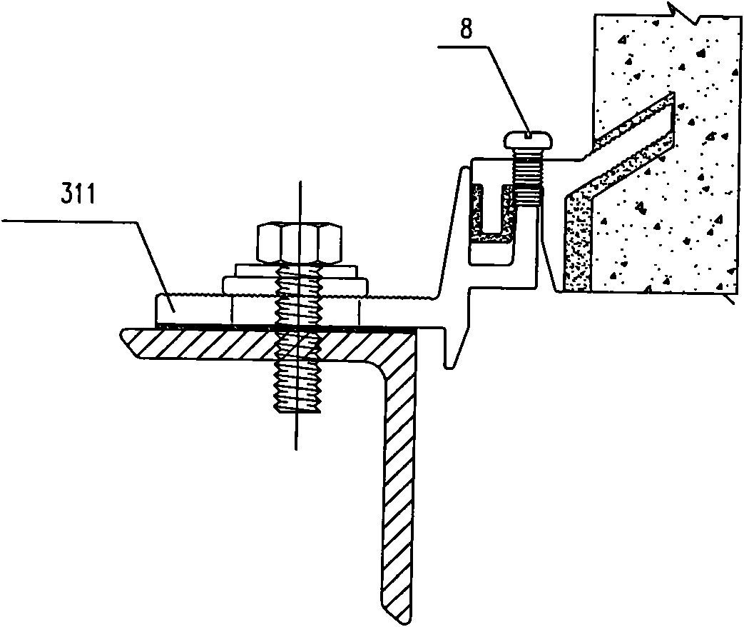 Dry-hanging structure of stone curtain wall