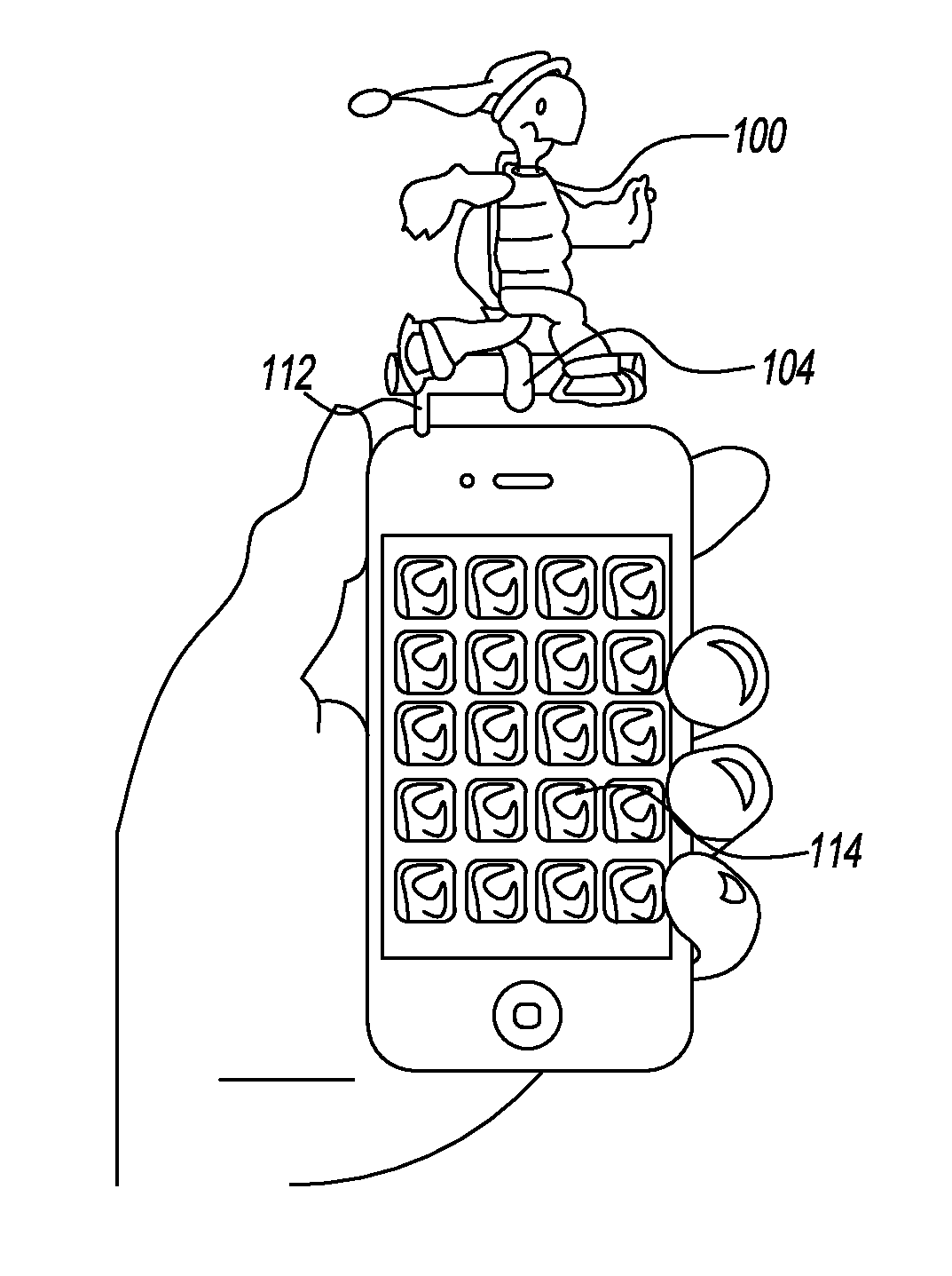 Device and related systems and methods for securing accessories to hand held electronic devices