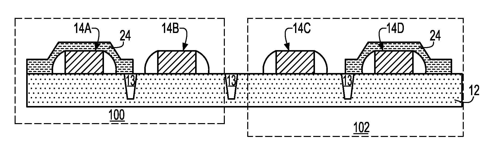 Selective stress engineering for SRAM stability improvement