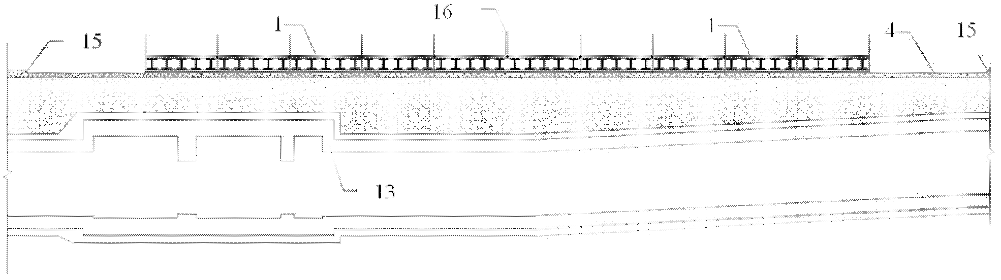 Temporary pavement blanket structure for super-shallow buried subsurface-excavated underground engineering, and construction method thereof