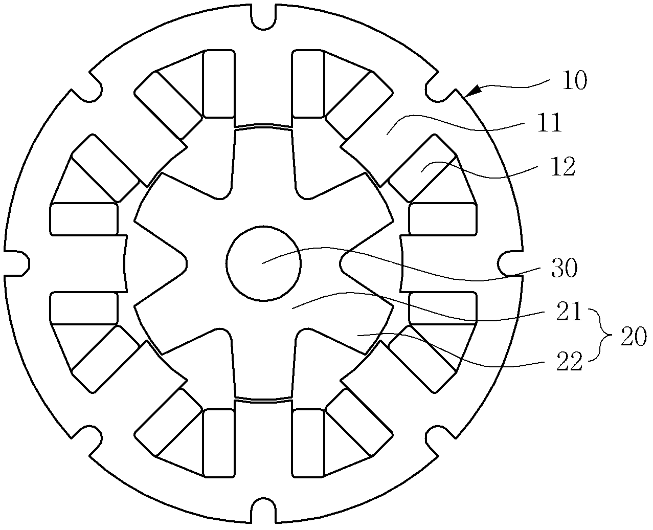 Switched reluctance motor