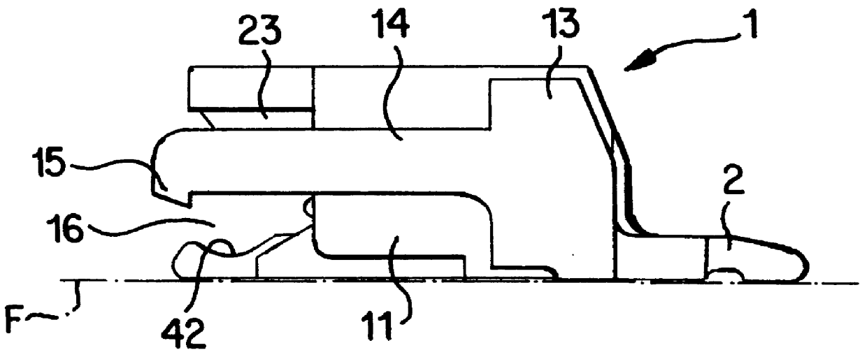 Connector for flat conductive path