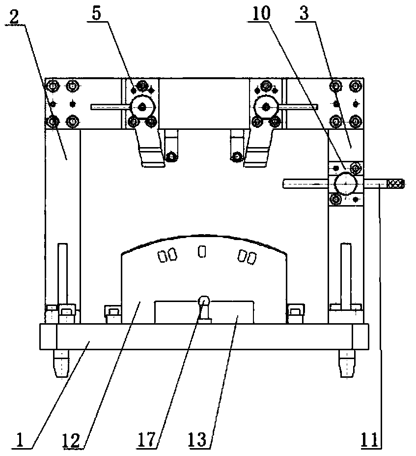 Digital measuring device and measuring method for cavity of fan-shaped segment welding blade