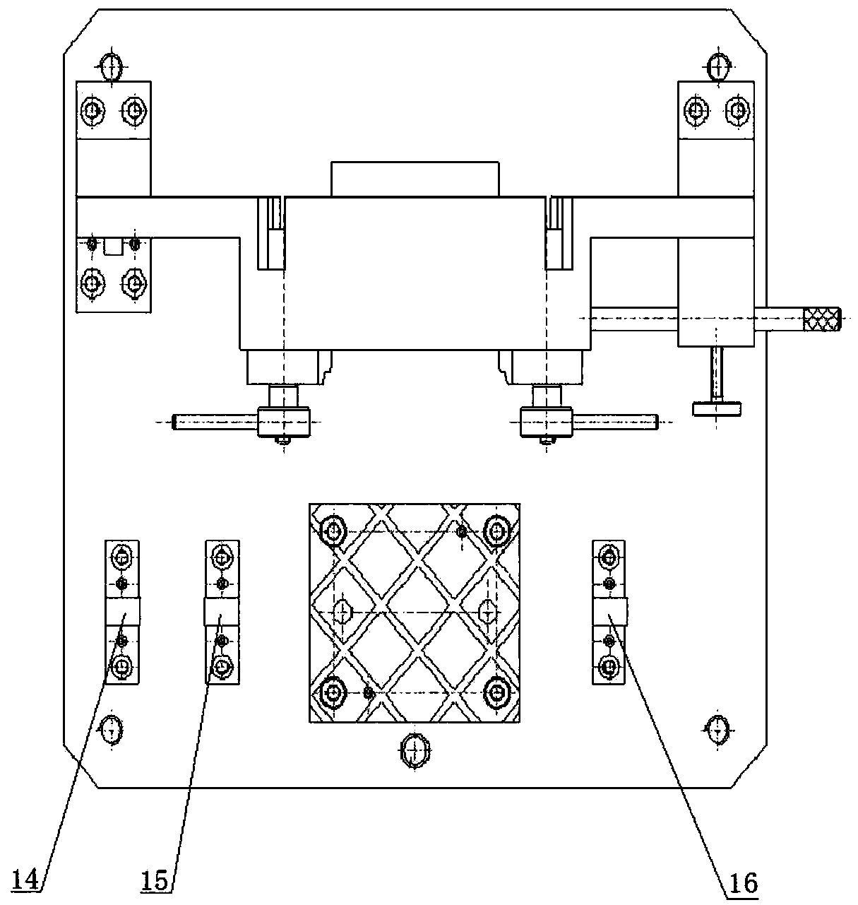 Digital measuring device and measuring method for cavity of fan-shaped segment welding blade