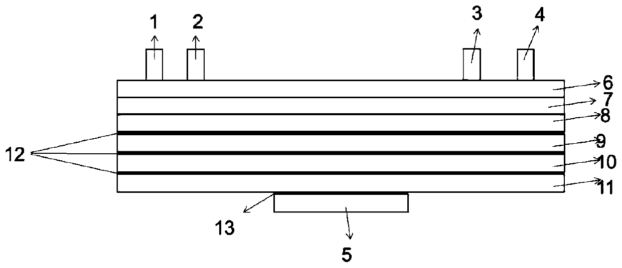 Vertical channel tunable high-flux acoustic fluidic sorting chip and preparation method thereof