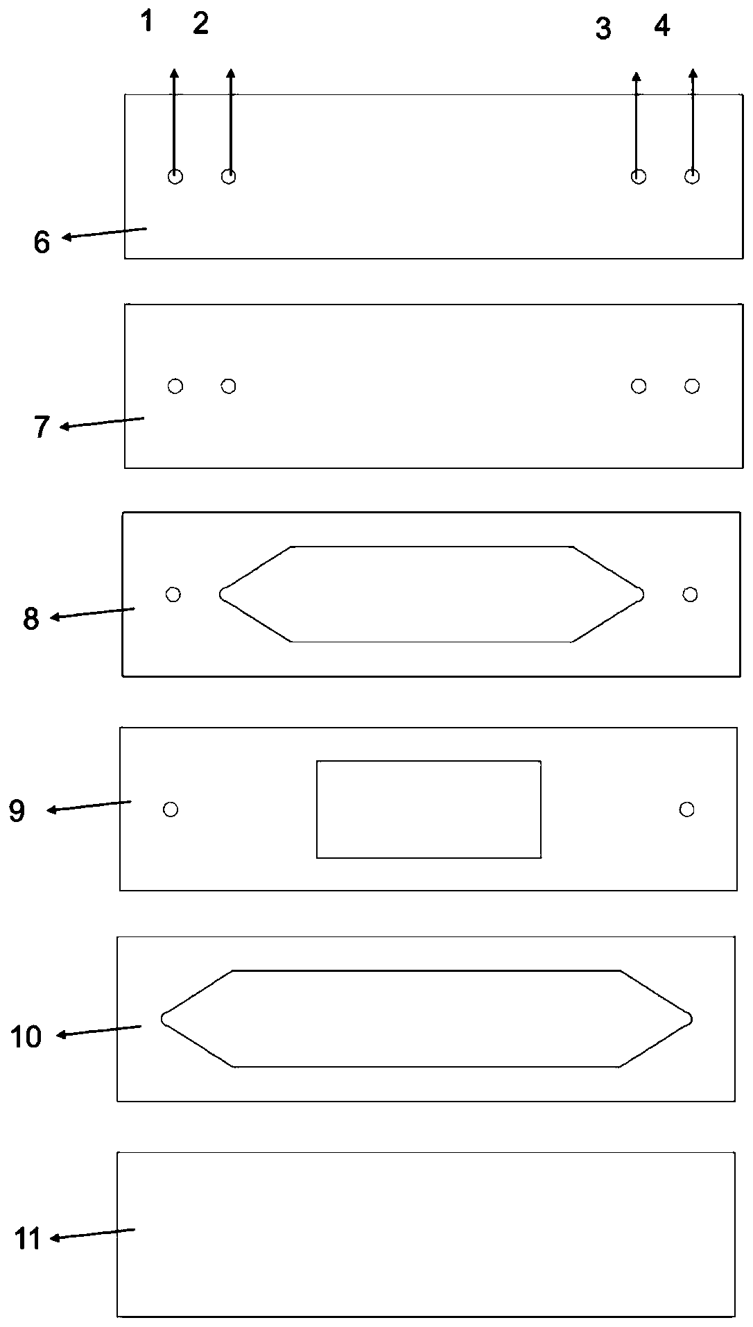 Vertical channel tunable high-flux acoustic fluidic sorting chip and preparation method thereof