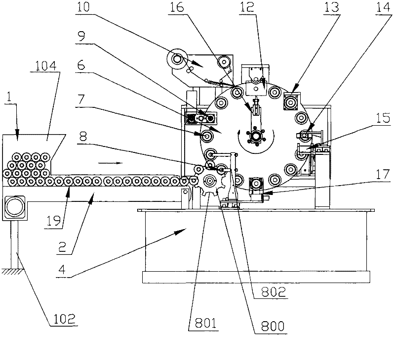 Device for production of packaging hose and use method thereof