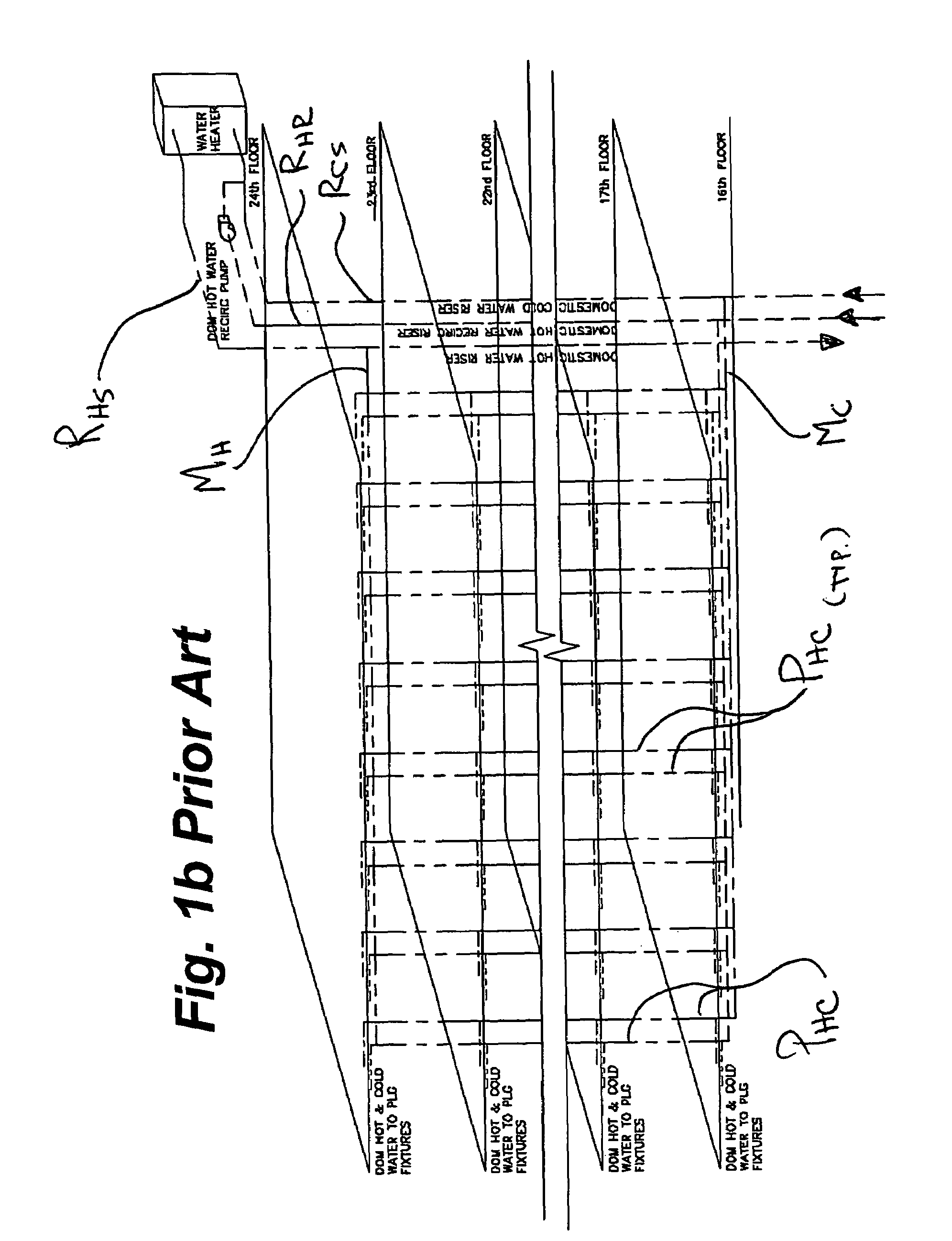 Multi-story water distribution system