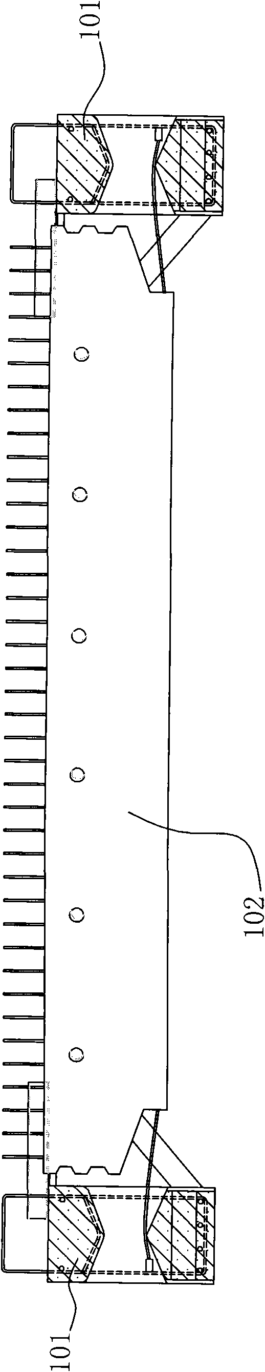 Novel reinforced concrete prefabricated integrally-cast building structure system and construction method thereof