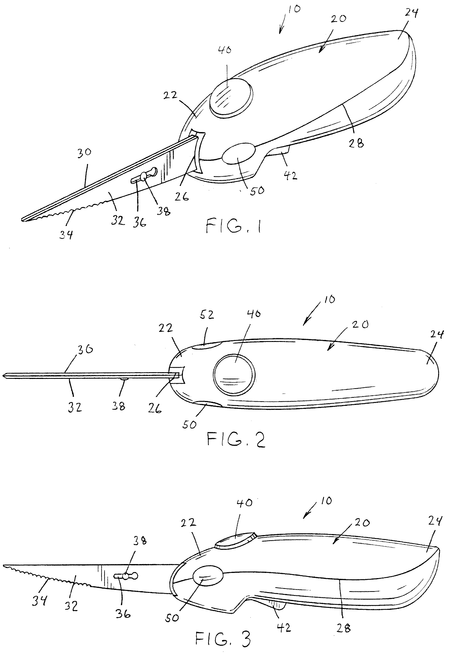 Battery powered knife