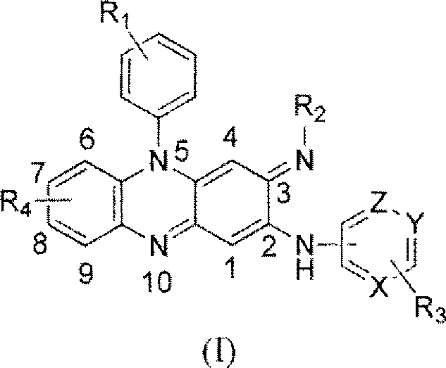 Riminophenazines with 2-(heteroaryl)amino substituents and their anti-microbial activity