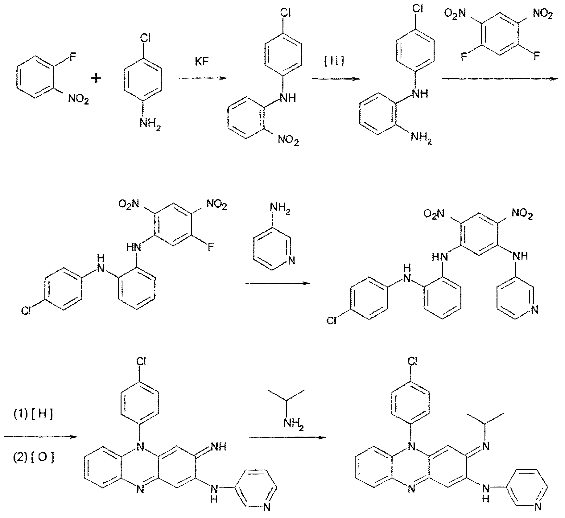 Riminophenazines with 2-(heteroaryl)amino substituents and their anti-microbial activity