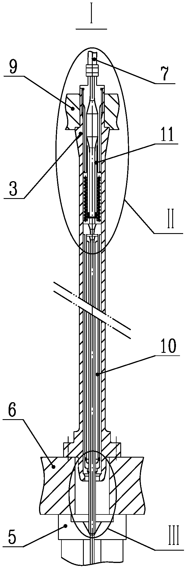 Protective Structure and Protective Method for Protecting Core Instrument Line