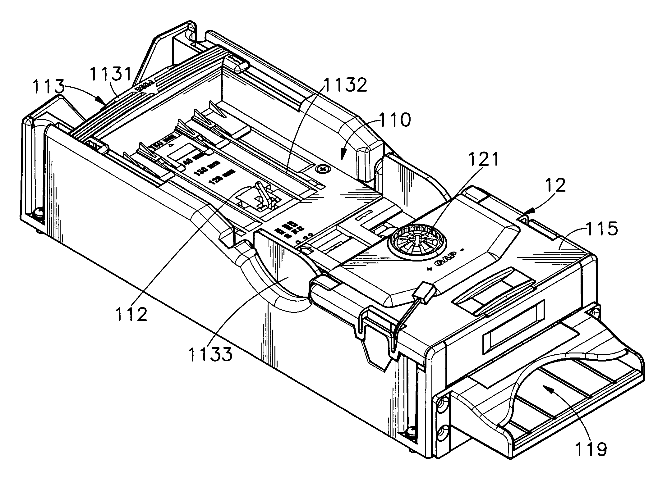 Card dispenser adjustable subject to the size of the cards to be dispensed