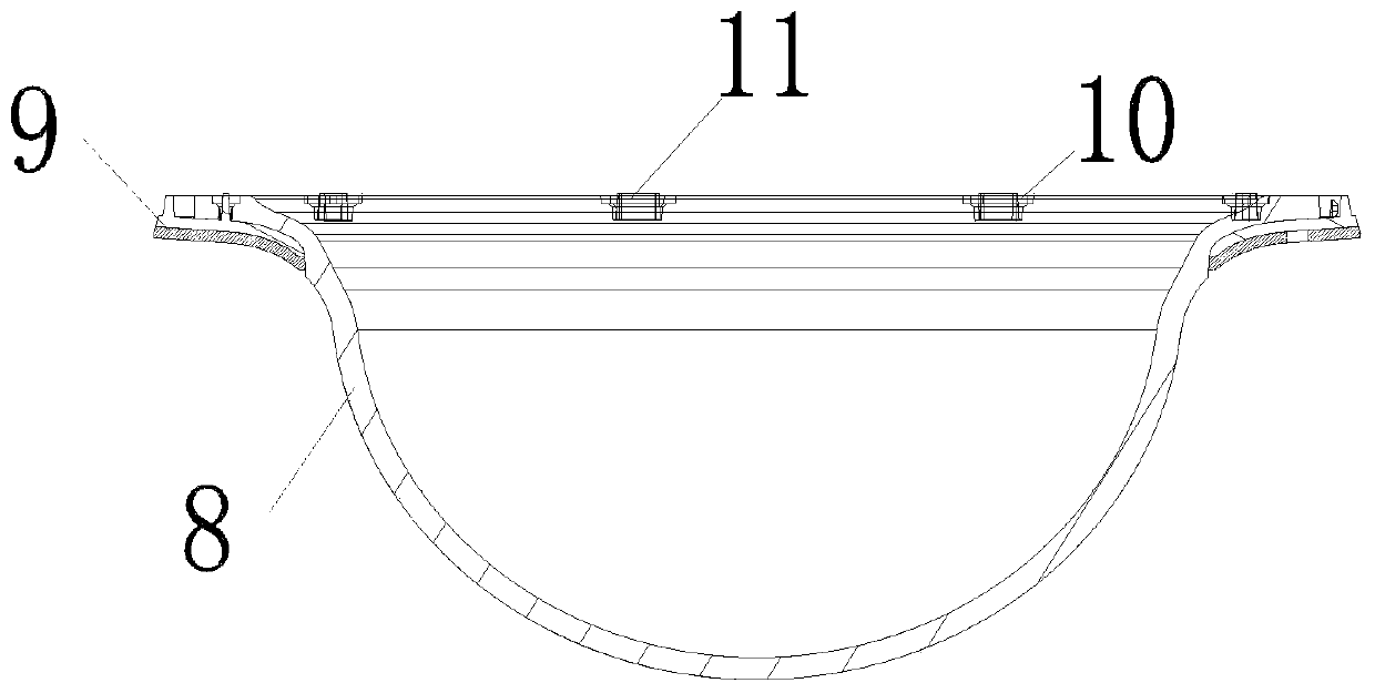 Fusion welding device used for optical polycarbonate transparent cover and application method of fusion welding device