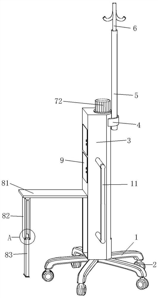 Movable infusion support suitable for cardiothoracic vascular surgery