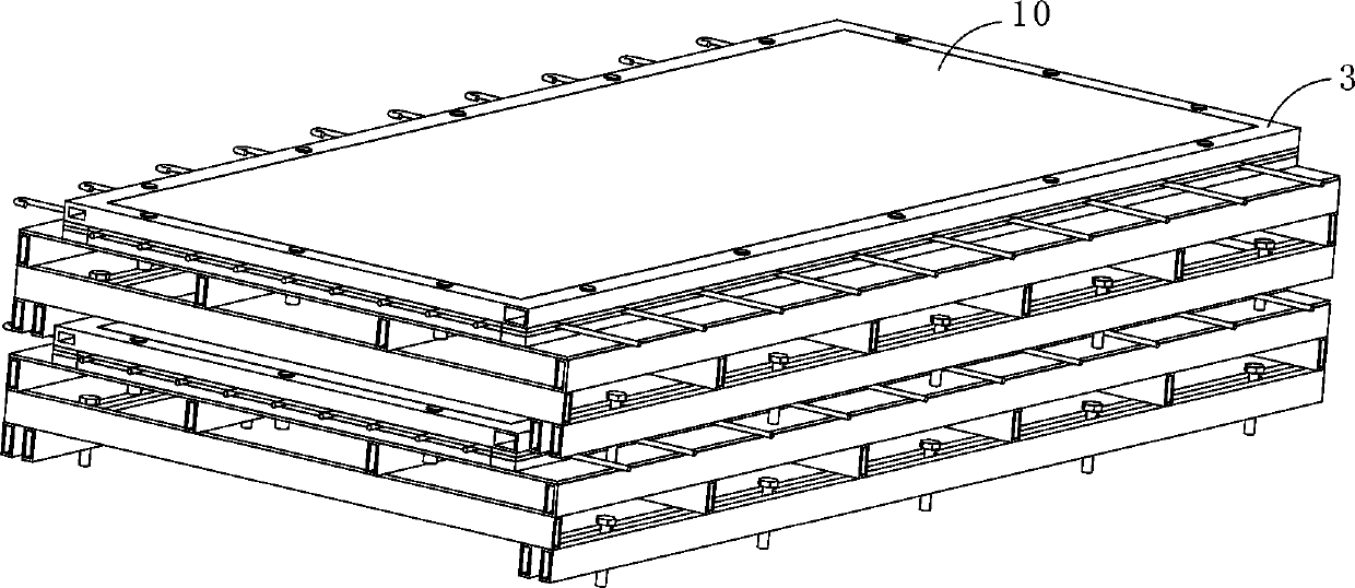 Cement product mold table and method for producing cement products by using mold table