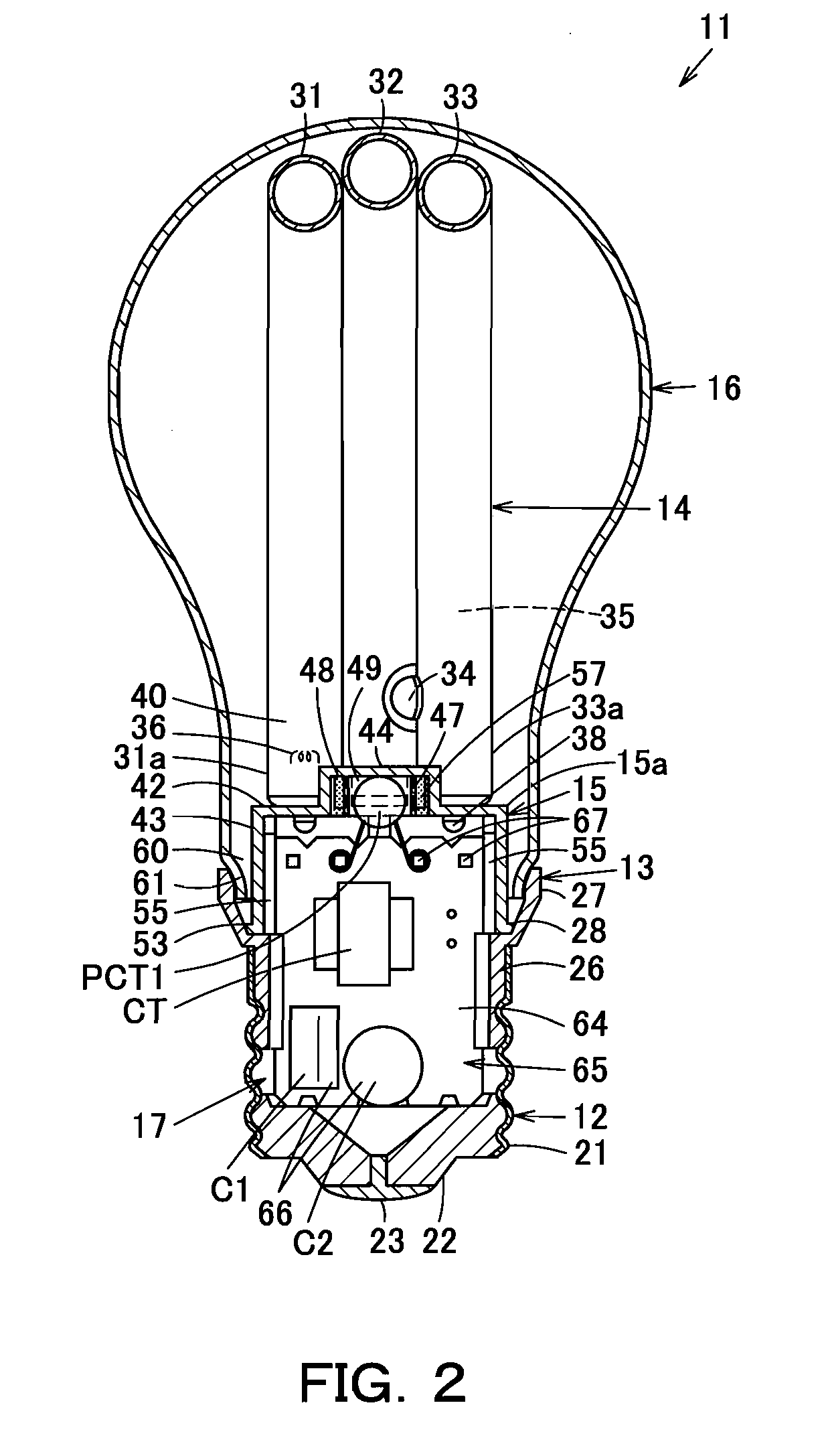 Self-ballasted fluorescent lamp and lighting apparatus