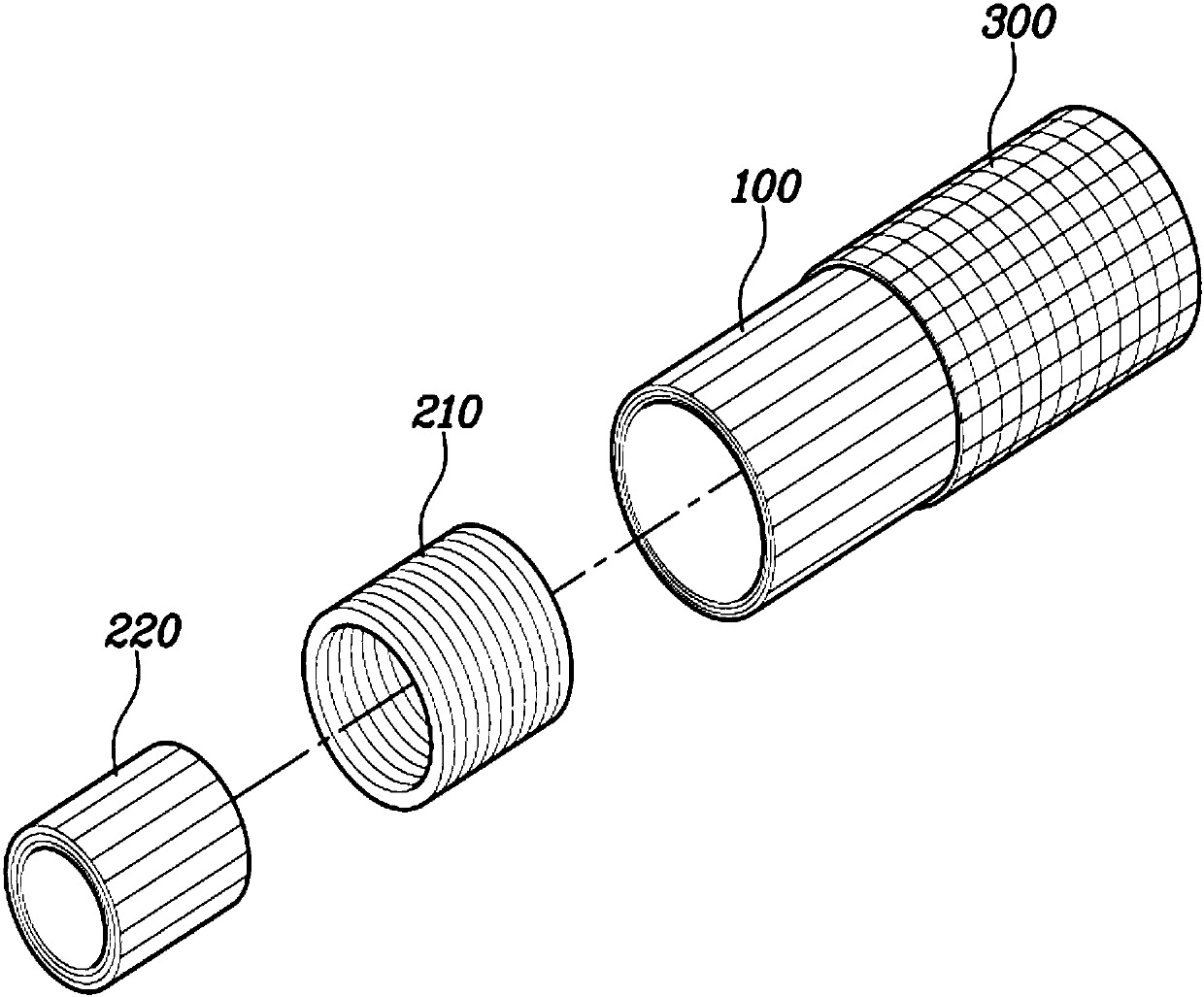 Composite material piston and manufacture method