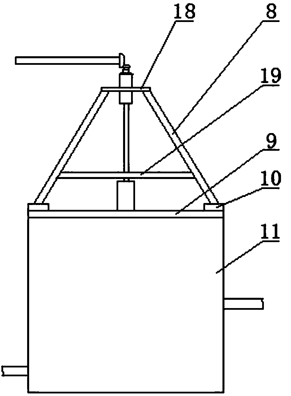 Mold surface TD treatment raw material pre-mixing stirring apparatus