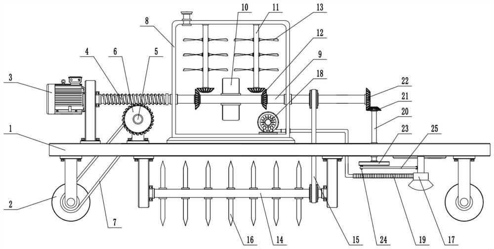 Walking type rapid farmland soil remediation equipment