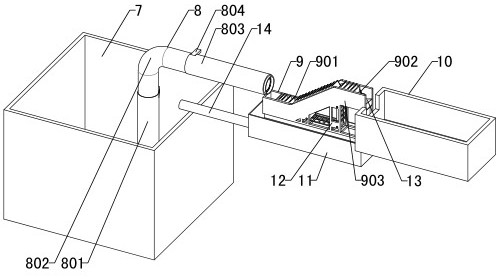 A non-destructive conveying device for fish and shrimp